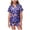 Blue, variant on Enyan Girls Halloween Pajamas 4 Piece Cute Pumpkin/Ghost Print Pajama Short Sleeve Kid Pjs Set Pajamas for Girls(10-11 Years)