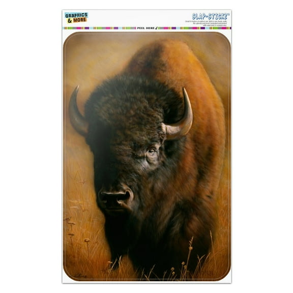 Bison Buffalo on the Praire Field Home Business Office Sign