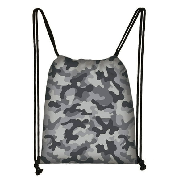 Qarigey Mochila con cordón para libros, mochila deportiva para niñas y niños, ropa de cuerda impermeable, paquete grueso plegable para Envolturas para manijas de equipaje Gris