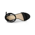 thumbnail image 4 of BLISSFUL STEP Women's Lace Up and Ankle Strap Block Heel Sandals Black 8, 4 of 8