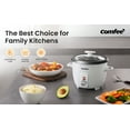 thumbnail image 4 of COMFEE' Rice Cooker, 6-Cup Cooked/3-Cup Uncooked, Removable Non-Stick Bowl, White, New, 4 of 9