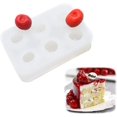 thumbnail image 1 of Molde para fondant para pasteles, molde de silicona con forma de cereza para chocolate, dulces, arcilla polimérica, decoración de pasteles, artesanía de azúcar, molde para velas, m, 1 of 2