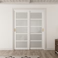thumbnail image 2 of 60" x 80" Height Forested Glass Sliding Door Kit - 5-Lite Design for Closet Door Hardware kit including, Golden Handles, 2 of 7