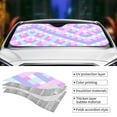 thumbnail image 5 of XMXY Car Sun Shade Windshield, Colourful Checked Stripes Automotive Front Window Sun Visor for Cars SUV Trucks, Small Size, 5 of 8