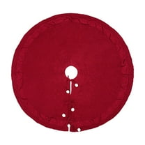 EWASWON Christmas 1Pcs Oversized Knitted Christmas Tree Skirt - 50 Inch Red, Holiday Decor for Christmas Tree Base