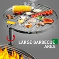 thumbnail image 4 of VINGLI 33" Round Metal Wood Burning Fire Pit with Dual Swivel Cooking Grates, 4 of 8