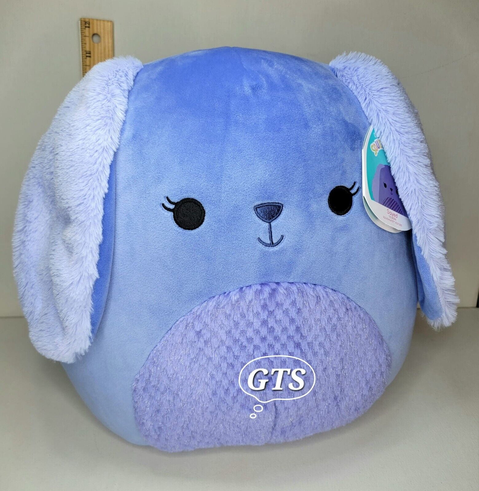 Squishmallows Official Kellytoy Easter Squad Squishy Soft Plush Toy Animal (12 Inch, Sayed Purple Bunny)