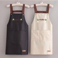 thumbnail image 4 of Delantal de cocina para el hogar, impermeable y a prueba de aceite, ropa de trabajo personalizada para mujer, cintura fina de verano para catering, 4 of 6