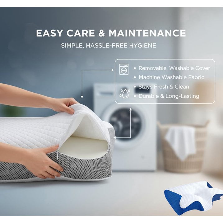 2026 New Upgrade Sleep Apnea Pillow, Ergonomic Contour Support Pillows, 2 in 1 Neck Support Pillow for Sleeping, Breathable Comfortable, for Side & Back Sleepers(Gray)