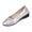 Silver, variant on Bkhluea Women Floral Perforated Wedge Flats Slip On Comfortable Footwear For Office Work Daily Casual Outdoor Activities