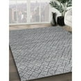 thumbnail image 3 of Ahgly Company Machine Washable Indoor Rectangle Industrial Modern Metallic Silver Gray Area Rugs, 7' x 10', 3 of 7