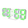thumbnail image 1 of Abbracc USB LED Desk Wall Table Clock Green White+Green, 1 of 5