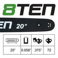 thumbnail image 6 of 8TEN 20" Chainsaw Bar & Chain .058 3/8 72DL for Husqvarna 35RS372E MK1010425, 6 of 8