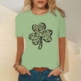 thumbnail image 2 of Pompotops Blouse Décontractée pour Femmes Imprimée pour la Saint-Patrick à Manches Courtes et Col Rond, 2 of 5