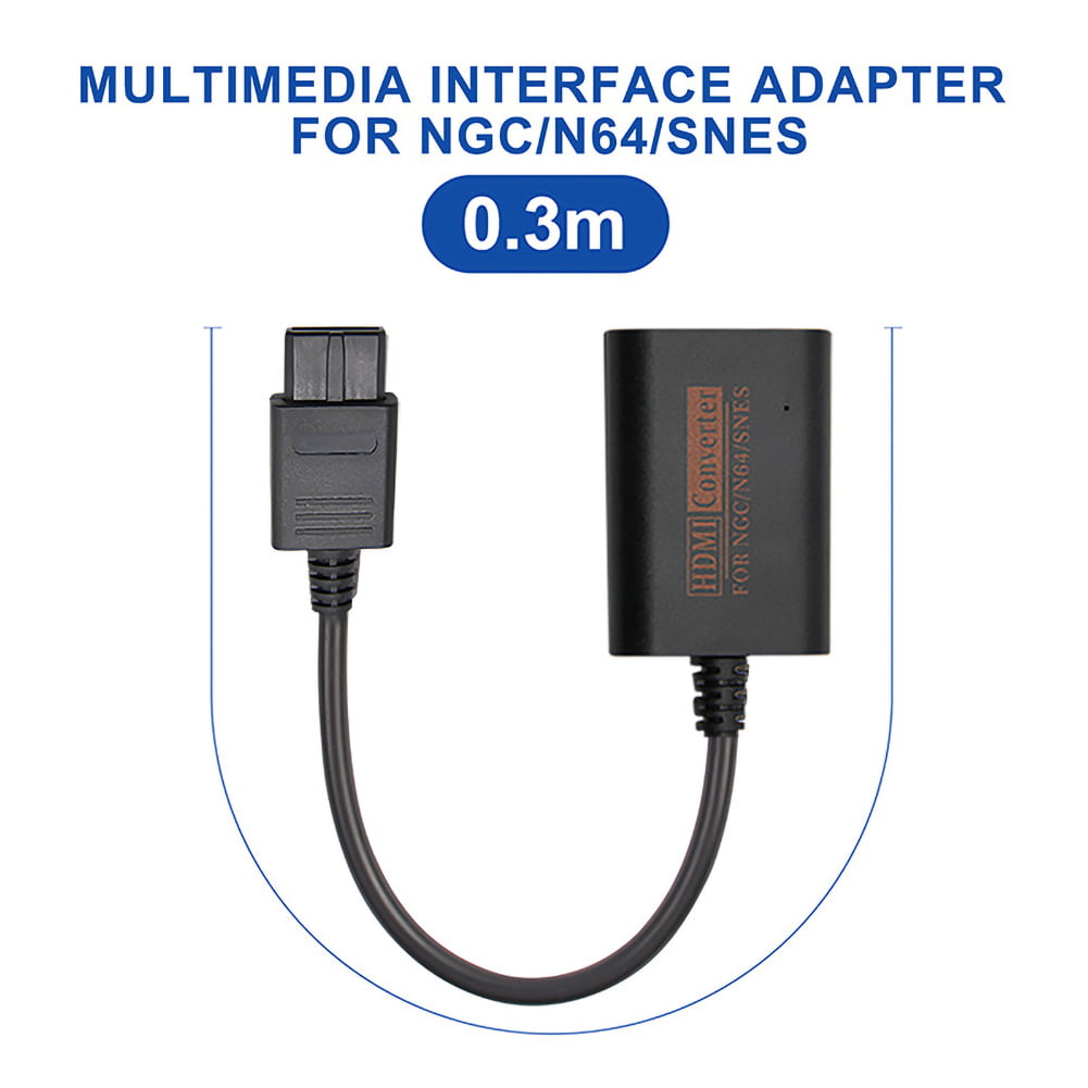 LiNKFOR N64 vers HDMI Convertisseur avec 1M HDMI Cable N64 to HDMI Adapteur 1080P 720P pour N64 GC Snes Console HD N64 Gamecube Snes vers HDMI Converter Cable pour HDTV HDMI Monitor