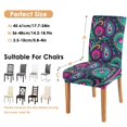thumbnail image 6 of Colorful Vintage Paisley Bohemian Dining Chair Covers 4 Pack Floral Ethnic Retro Pattern Washable Polyester Stretch Slipcovers Removable Protector for Elegant Home Decor, 6 of 7