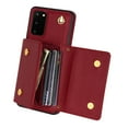 thumbnail image 3 of Dteck for Samsung Galaxy S20 FE Wallet Case with Crossbody Lanyard, PU Leather Card Holder Purse Shockproof Phone Cover for Samsung Galaxy S20 FE,Red, 3 of 5