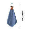 thumbnail image 3 of CuiLiyq Christmas Hand Towel, Plush Absorbent Towel with Hooks For Christmas Gifts, For Home Kitchen And Bathroom Hanging Towel (Blue), 3 of 5