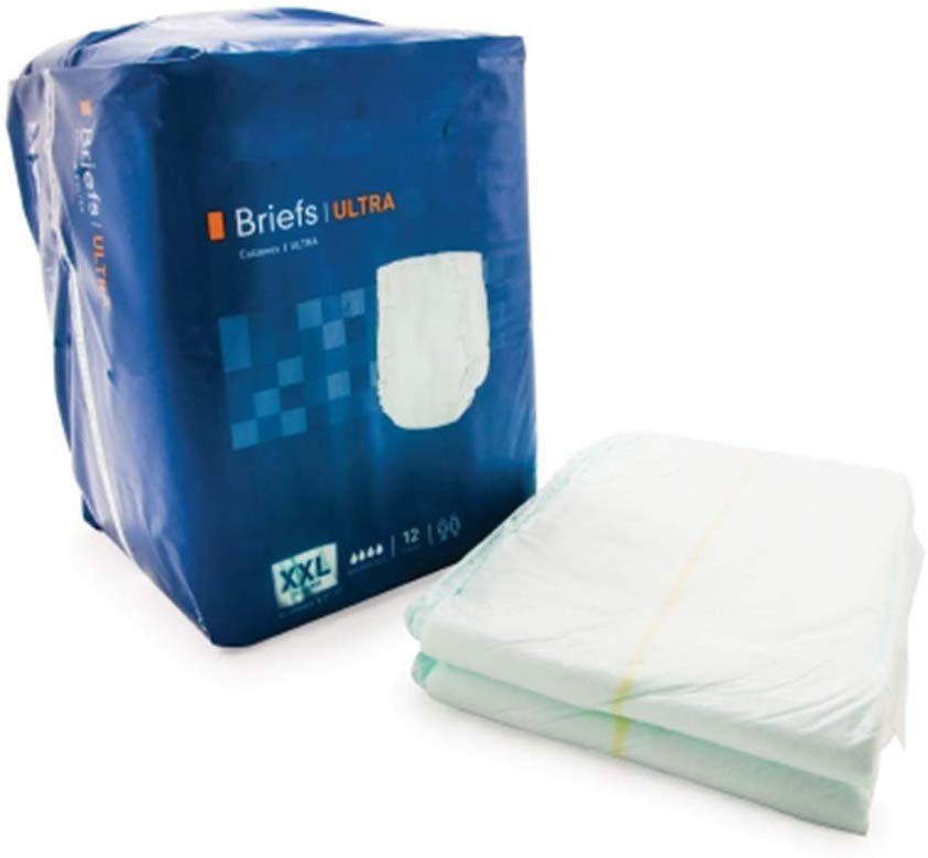 Adult Incontinent Briefs. Case of 48 Disposable Adult Briefs. 2. X