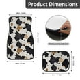 thumbnail image 5 of Pzuqiu Cow Print All Weather Car Mats Vehicle Steering Wheel Protector Full Set with Anti-Slip Pad Dust Proof Car Interior Accessories Easy to Install for SUV,Vans, Car Mats Full Set 5 Pcs, 5 of 6