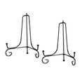 thumbnail image 1 of Unique Bargains 2Pack 5 Inch Plate Stands for Display Iron Folding Easel Plate Holders, Black, 1 of 5