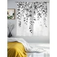 thumbnail image 3 of Grey Eucalyptus Sheer Curtains 63 Inch Length 2 Panels Set, Botanical Leaves Aesthetics Flowers Voile Window Treatment Rod Pocket Curtains Sheers Drapes for Bedroom/Living Room/Kitchen 52x"63"x2, 3 of 7