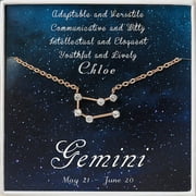 ANAVIA Personalized Zodiac Necklace - Cancer Zodiac - Leo Necklace - Scorpio Necklace - Aries Necklace - Taurus Necklace - Gemini Necklace -Zodiac Necklace Gold