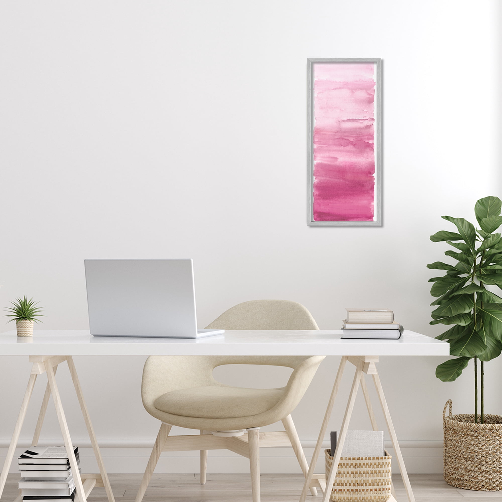 Stupell Industries Blush Blend Gradient Gray Framed Giclee Art, design by Allie Corbin