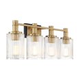 thumbnail image 4 of Concord 4-Light Bathroom Vanity Light in Matte Black with Warm Brass, 4 of 5