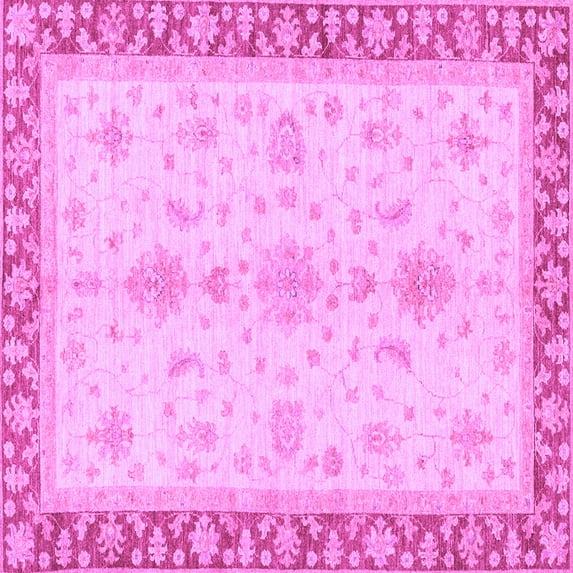Ahgly Company Indoor Square Oriental Purple Traditional Area Rugs, 3' Square