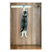 Stupell Industries Desperate Cat Escaping Animals & Insects Photography Unframed Art Print Wall Art, 13 x 19