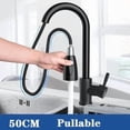 thumbnail image 2 of Stainless Steel Lead-Free Environmentally Friendly Kitchen Composite Pull-Out Faucet (Black) With Second Level Water Outlet, 2 of 5