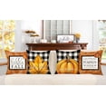 thumbnail image 2 of Fall Decor Pillow Covers 20x20 Set of 4 Thanksgiving Buffalo Check Farmhouse Decorations Orange Pumpkin Maple Leaves Outdoor Autumn Decorative Case for Home Couch S23F06-20, 2 of 6