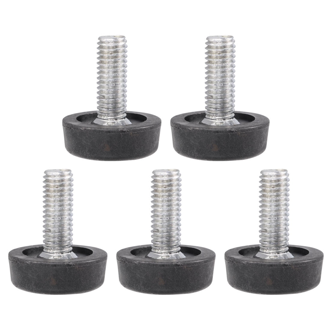 Adjustable M7 x 18mm Threaded Furniture Bed Leveling Glide Feet 20 Pcs 