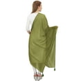 thumbnail image 4 of Phagun Neck Wrap Chiffon Tassel Summer Dupatta Women Long Stole Scarves-Green, 4 of 5