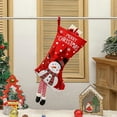 thumbnail image 3 of Christmas Stocking Santa Socks Large Capacity Gift Bag Hanging Christmas Decor, 3 of 4
