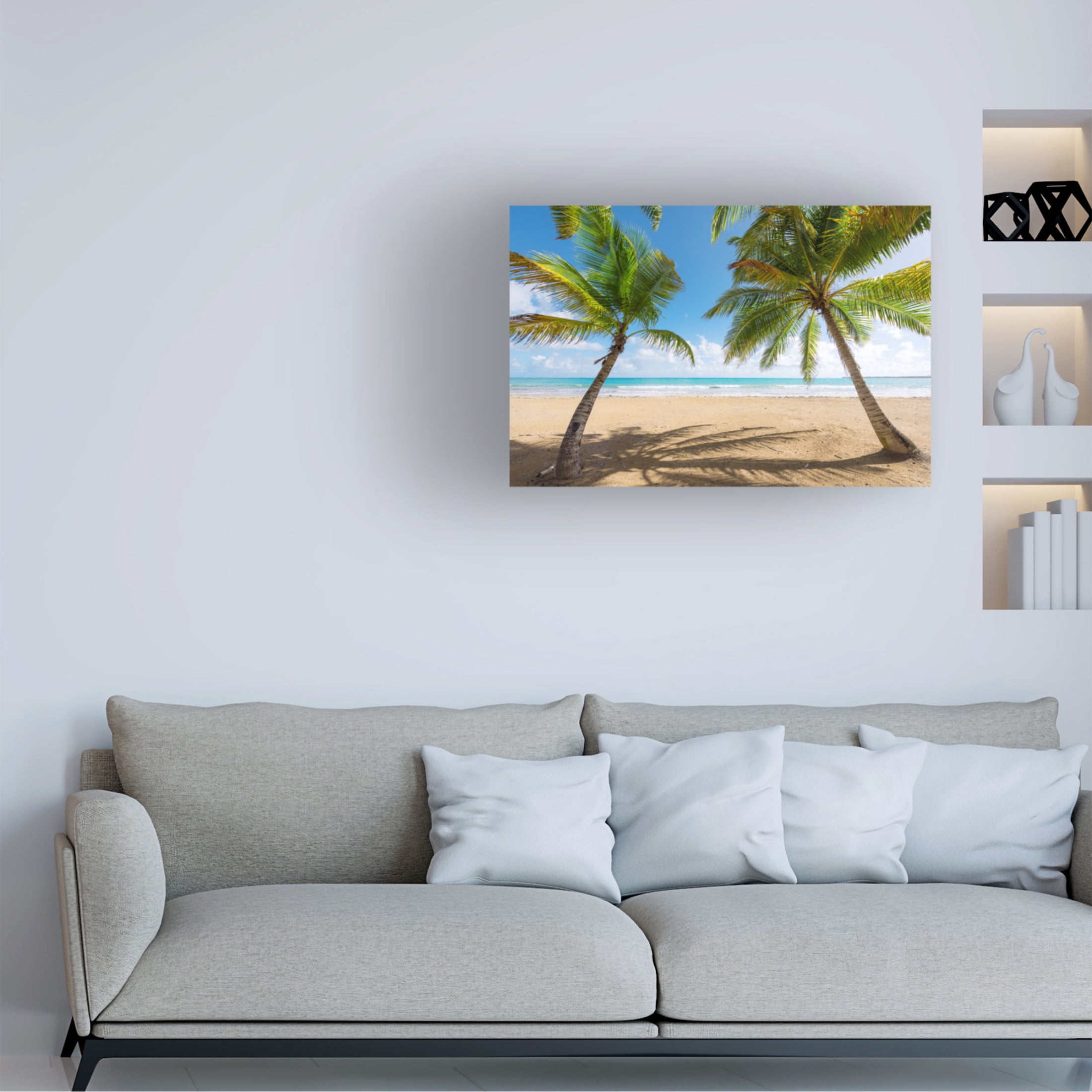 Trademark Fine Art Stefan Hefele Palmy Beach Canvas Wall Art