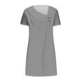 thumbnail image 4 of Sakmal Shirt Dress Summer Dresses for Women Semi Formal Graduation Mini Short Sleeve V Neck Dresses, 4 of 5