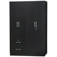 thumbnail image 3 of Better Home Products Luna Modern Wood 4 Doors 2 Drawers Armoire in Black, 3 of 3