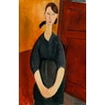 thumbnail image 2 of Modigliani, Amedeo 17x24 White Modern Wood Framed Museum Art Print Titled - Portrait of Paulette Jourdain, 1919, 2 of 4