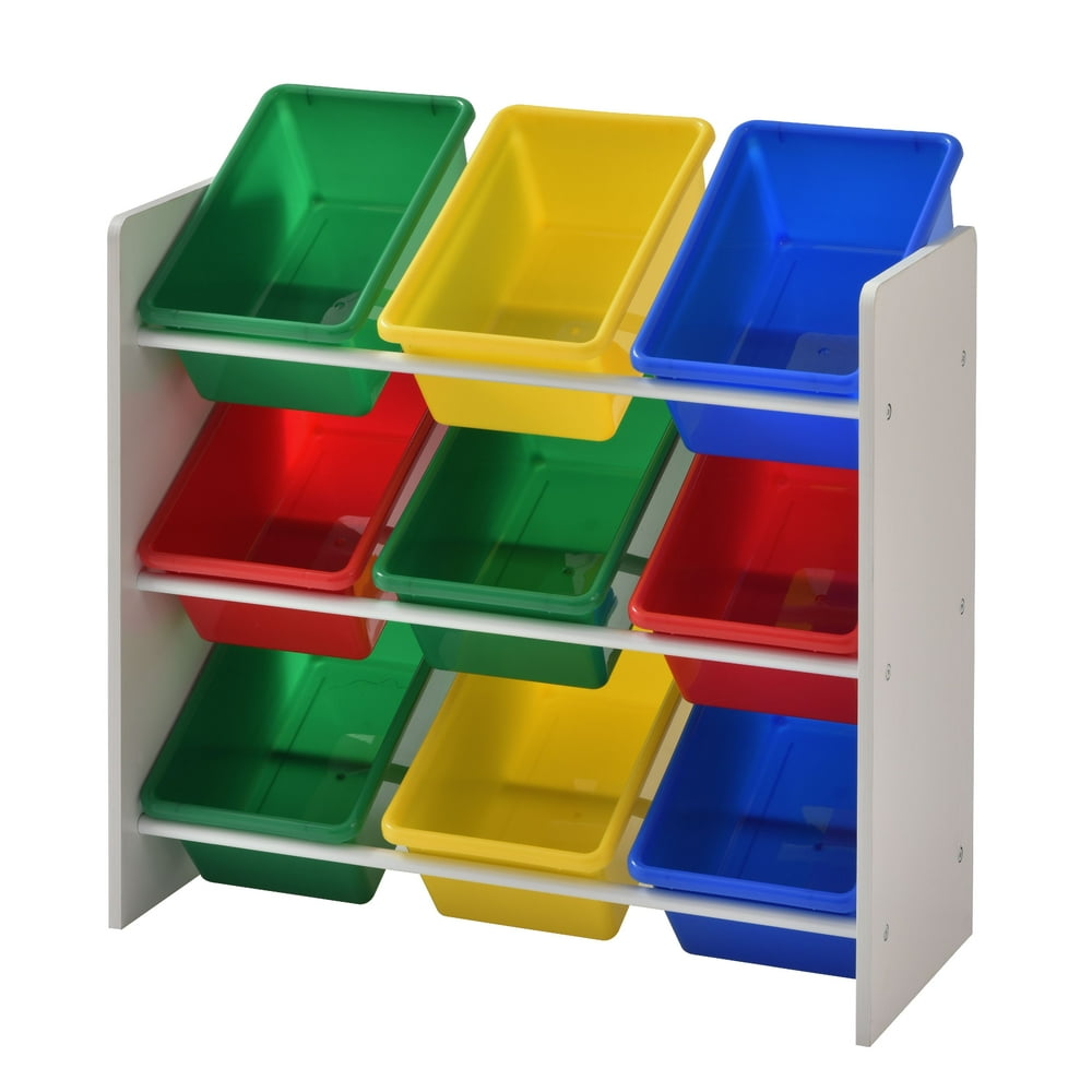 Muscle Rack Kids Storage Organizer with 9 Multi color Bins Walmart