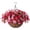 Rose Red, variant on Artificial Flowerswith Hanging Basket for Outdoor Indoor,Fake Hydrangea Flowers in Coconut Lining Hanging Basket Home Courtyard Spring Decor,4 Branches Hydrangea Flowers in 12'' Basket(violet)