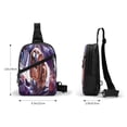thumbnail image 4 of Lsque The Binding of Isaac Pattern Chest Package – Foldable Waterproof Chest Bag with Adjustable Shoulder Strap, Double Zipper Compartments & D-Buckle Design, 4 of 7