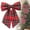 Red, variant on Plaid Christmas Bow Large Checkered Ribbon Ornament for Tree Wreath and Holiday Styling White