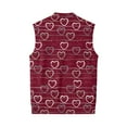 thumbnail image 7 of Valentines Day Men's Sweater Vest Heart Pattern V-Neck Button Sleeveless Cardigan Vest Sweater, 7 of 7