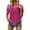 Hot Pink, variant on Tanghaowl Womens Tops Casual, Women Fashion Solid Embroidery Hollow V Neck Short Sleeves Shirt Blouse Loose Tunic Top for Women Women Shirts Black XL