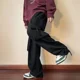 thumbnail image 3 of Pantalones Cargo para Hombre Pantalones Negros Holgados Pantalones Emo Hip Hop Hombre Rectos Y2k Nuevos En Harajuku Multibolsillos Anchos Vintage Trabajo Largos, 3 of 5