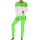 thumbnail image 2 of Puntoco Conjunto De Camiseta Y Pantalones Largos Con Cuello Redondo Y Manga Larga Con Estampado Informal Para Mujer Verde M, 2 of 5