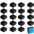 thumbnail image 1 of Easycargo - Juego de 20 mini disipadores de calor pequeños de 0.354 in, 0.354 x 0.354 x 0.197 in + cinta adhesiva conductora térmica 3M 8810, mini disipador de calor de aluminio para refrigeración VRM, 1 of 5