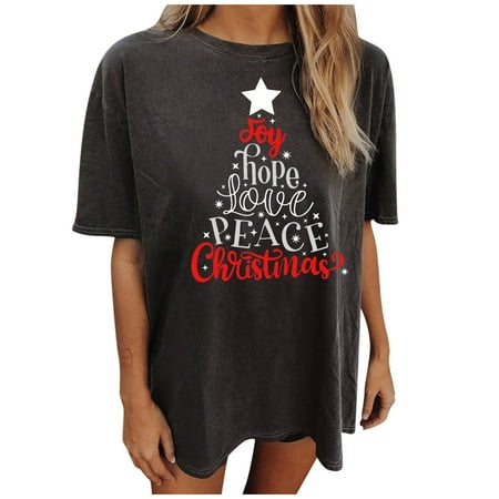 

Coopserbil Christmas Deer Tunic Loose Casual Short Plaid Womens Print Shirts T Sleeve Top Shirt Women s Blouse under Scrub Women Long Sleeve Shirts Shirt Juniors